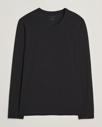Falke Clima Wool Wool Long Sleeve T-Shirt Black – Black