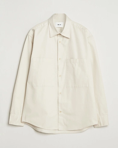 NN07 Freddy Tencel Workwear Shirt Ivory – White