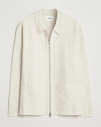 Fred Perry Knitted Zip Through Jacket Dark Oatmeal at CareOfCarl.com