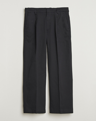 NN07 Kay Relaxed Fit Wool/Tencel Trousers Black at CareOfCarl.com