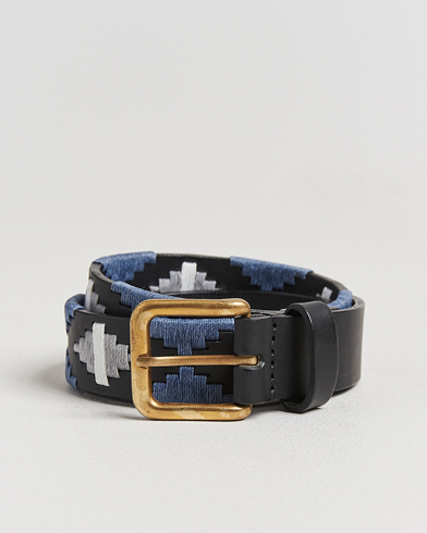 Pampeano Sierra Hand Stitched Classic Leather Belt 3,5cm Black – Black