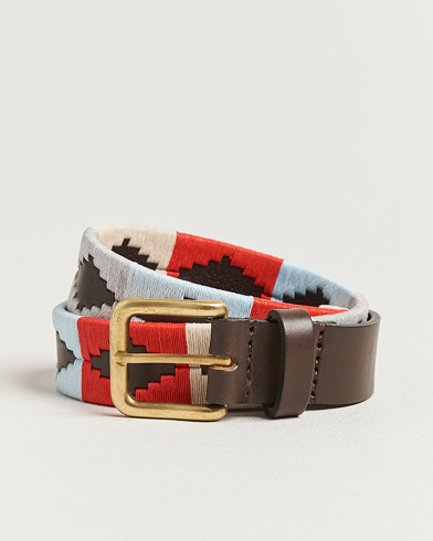 Pampeano Brisa Hand Stitched Classic Leather Belt 3,5cm Multi – Multi-colour