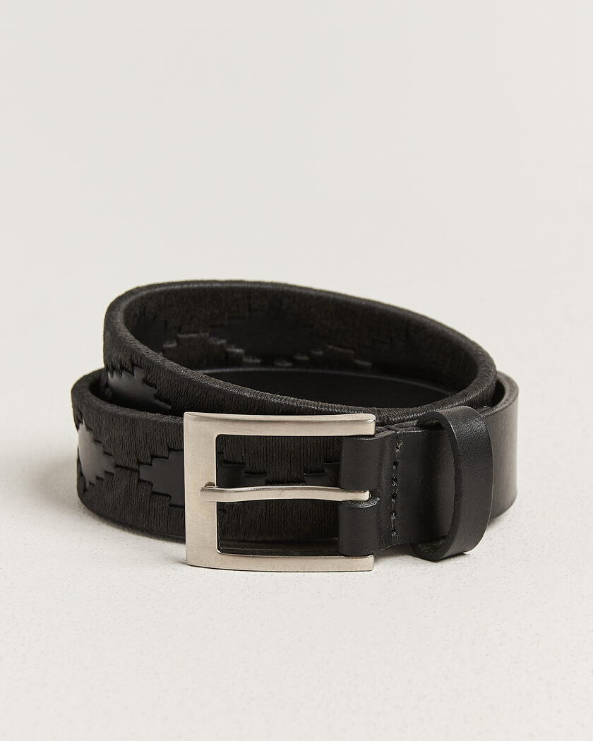 Auralee Leather Square Buckle Belt Black at CareOfCarl.com