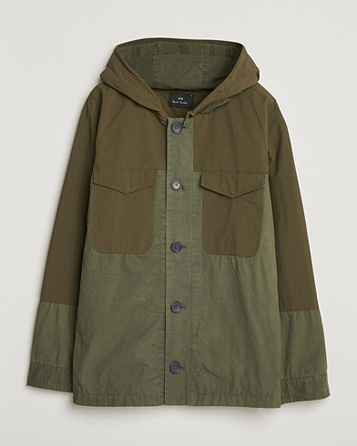 PS Paul Smith Cotton Ripstop Hooded Jacket Dark Green – Green