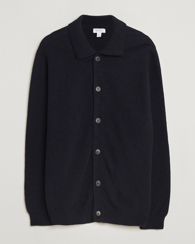 John Smedley Petworth Extra Fine Merino Cardigan Midnight at