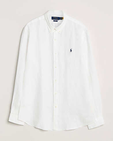 Polo Ralph Lauren Slim Fit Linen Shirt White – White