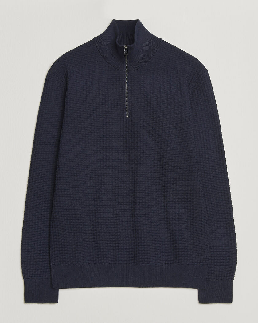 Polo Ralph Lauren Textured Half-Zip Blue Hyacinth at CareOfCarl.com