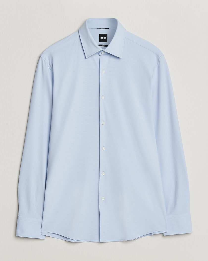 BOSS BLACK Hank Structured Jersey Shirt Light Blue – Blue