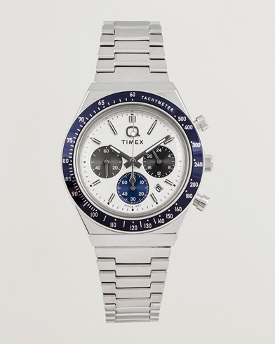 Timex Q Chronograph Tonal Sub Dials 40mm White Dial – Silver