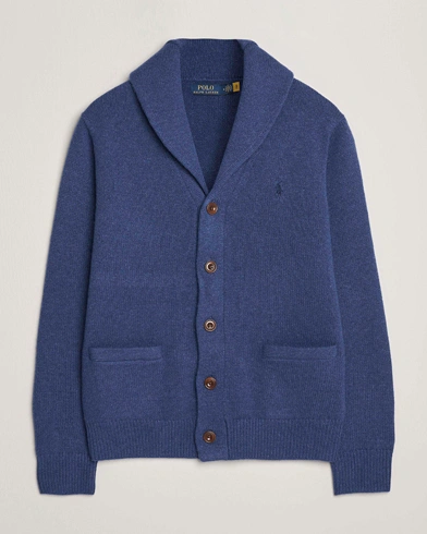 Polo Ralph Lauren Wool/Cashmere Shawl Collar Cardigan Navy Heather – Blue