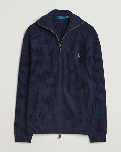 Polo Ralph Lauren Cotton/Wool Full Zip Hunter Navy – Blue