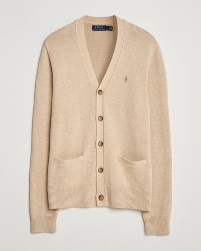 Polo Ralph Lauren Cotton Cardigan Dune Melange – Beige