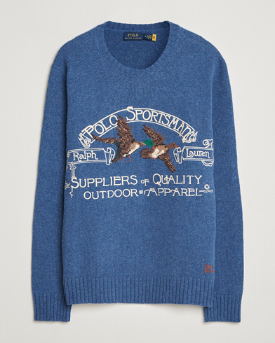 Polo Ralph Lauren Cotton/Wool Printed Sweater Blue Multi – Blue