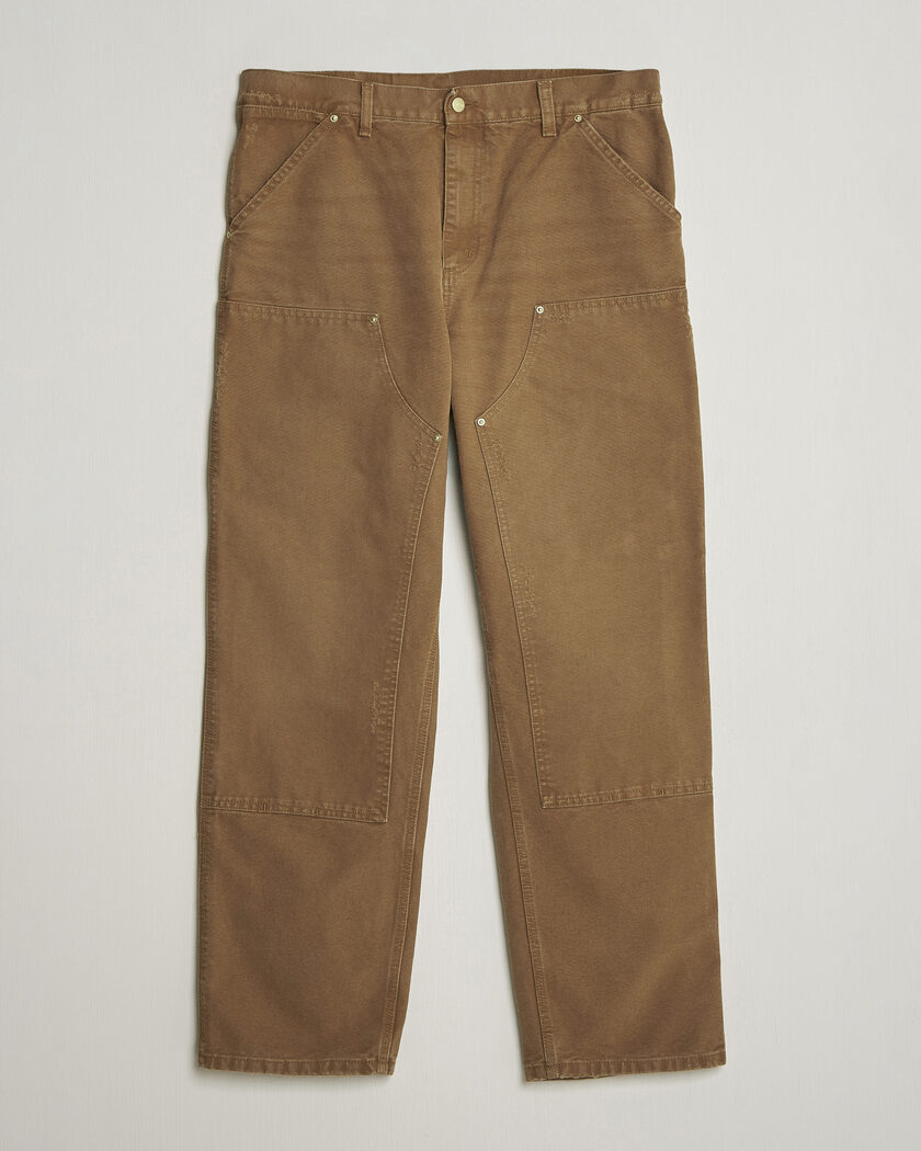 Carhartt WIP Double Knee Pants Hamilton Brown Grind Washed – Brown