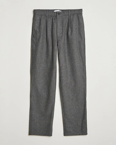 Samsøe Samsøe Samsøe Samsøe Bertil Flannel Drawstring Trousers Dark Gr - Size: XXL