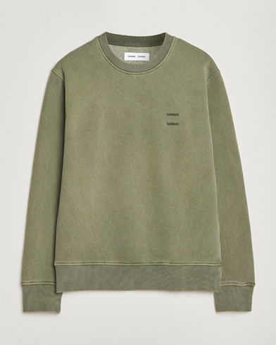 Samsøe Samsøe Joel Organic Cotton Washed Sweatshirt Castor Grey – Green