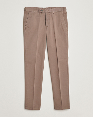 Oscar Jacobson Danwick Cotton Trousers Light Brown – Brown