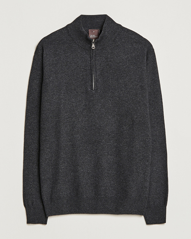 Oscar Jacobson Patton Wool Half-Zip Grey – Grey