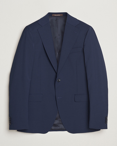 Lardini Two Button Wool Blazer Navy at CareOfCarl.com