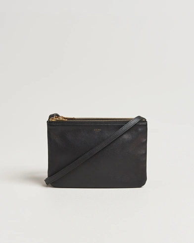 Celine Pre-Owned Trio Bag Small Leather Black – Black
