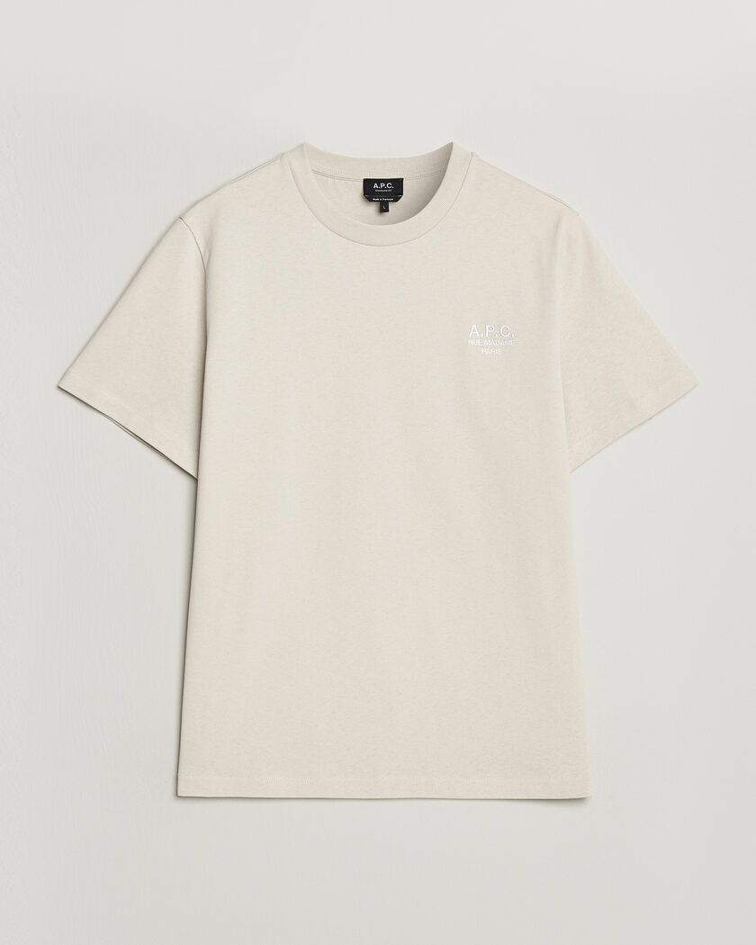 AMI Tonal Heart Logo T-Shirt Ivory at CareOfCarl.com