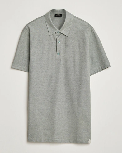 Brioni Short Sleeve Cotton Piquet Polo Light Green – Green