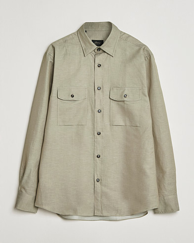 Stone Island Ghost Wool/Nylon Flannel Overshirt Black at