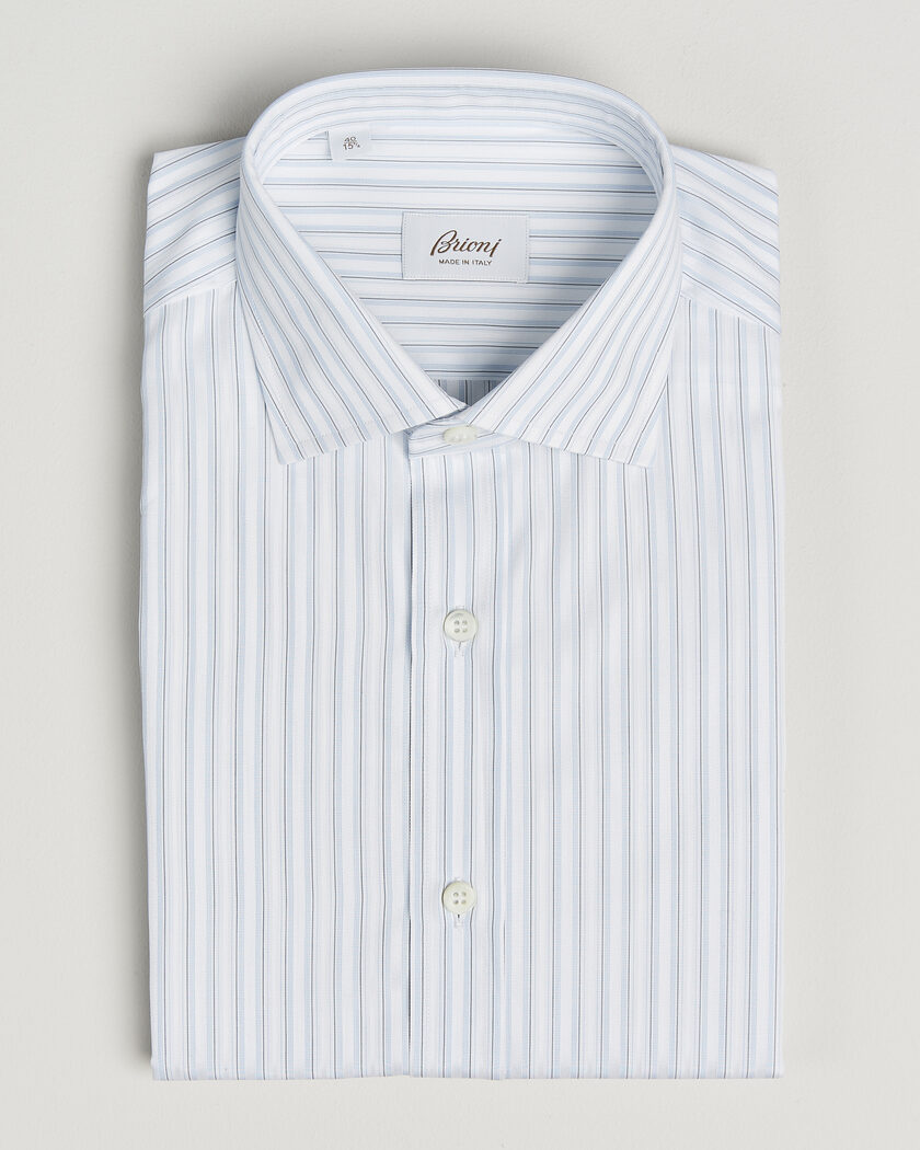 Finamore Napoli Milano Slim Fit Classic Shirt Light Blue at