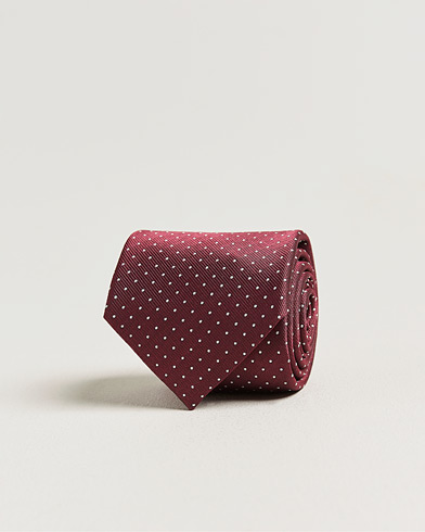 Brioni Jacquard Dot Silk Tie Burgundy – Red
