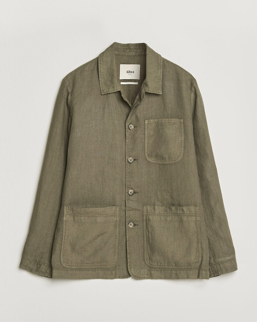 Altea Linen Chore Jacket Military – Green