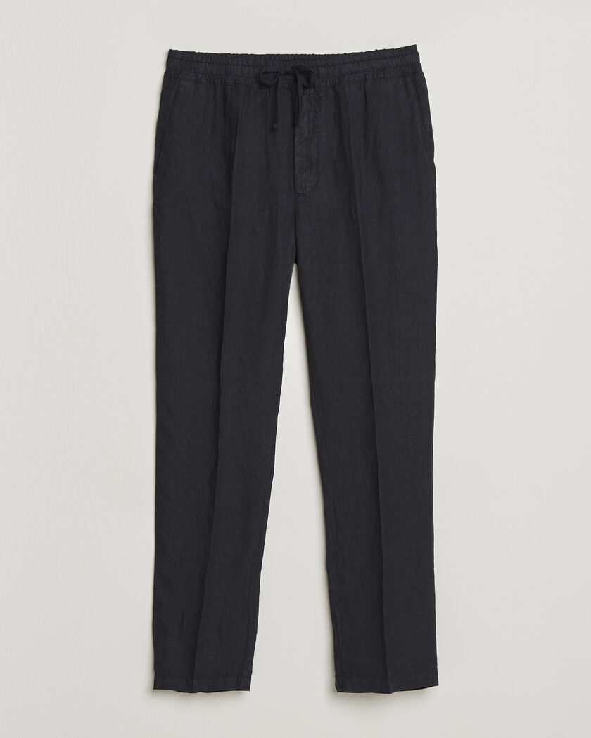 パンツ 90s Polo Ralph Lauren linen slacks Black Polo Ralph Lauren Linen Pleated Trousers Navy at CareOfCarl.com