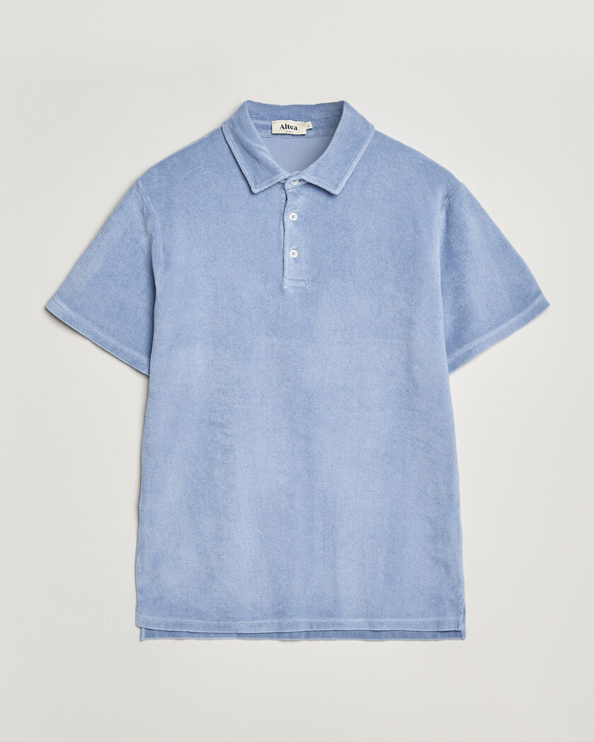 Sunspel Riviera Polo Shirt Cool Blue at CareOfCarl.com