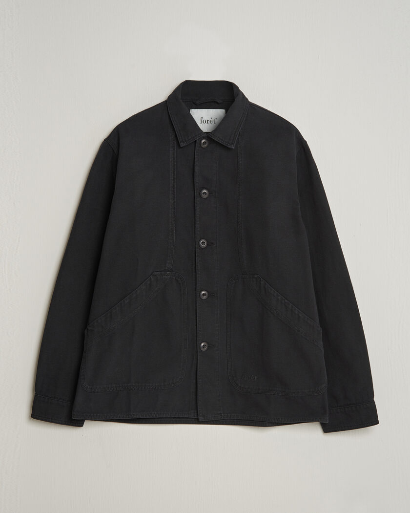 Forét Berry Canvas Overshirt Black – Black