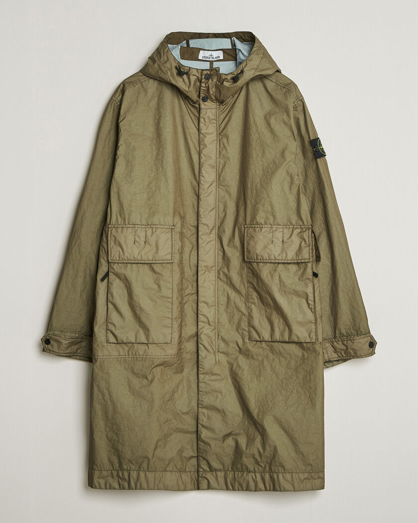 Stone Island Membrana 3L Hooded Parka Military Green – Green