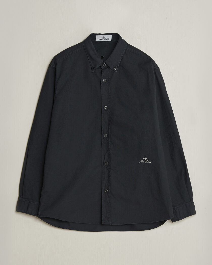 Stone Island Organic Cotton Oxford Shirt Navy – Blue
