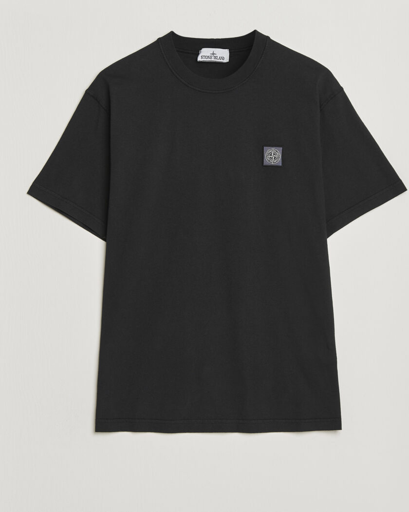 Stone Island Organic Cotton Fissato Effect T-Shirt Black – Black