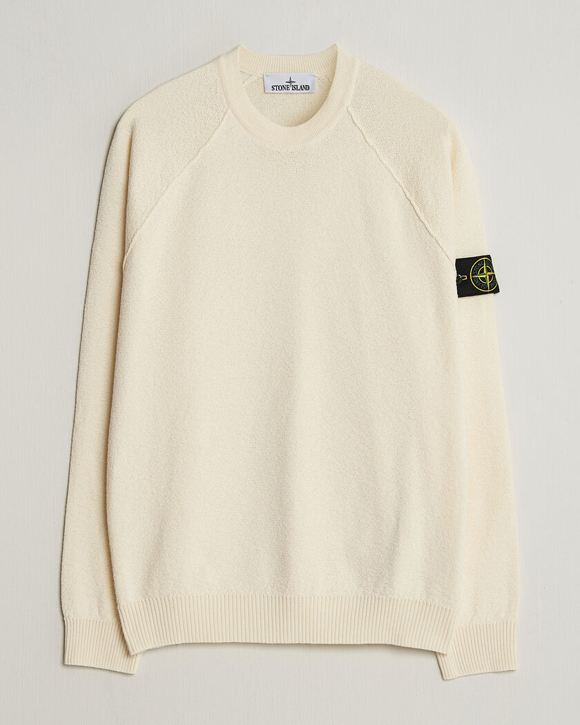 Stone Island Knitted Lambwool Sweater Melange Grey at CareOfCarl.com
