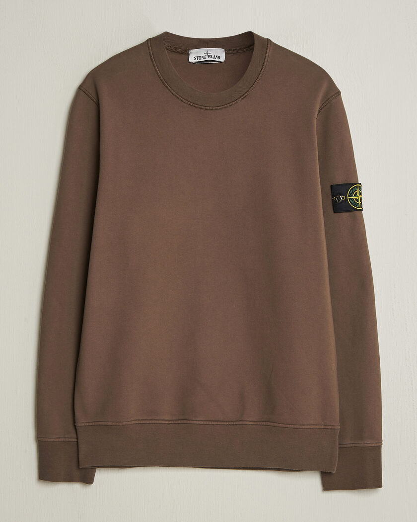 Stone Island Garment Dyed Fleece Sweatshirt Melange Grey at