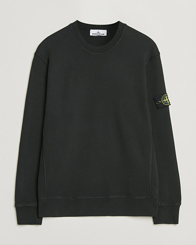 Stone Island Organic Cotton Waffle Fleece Sweatshirt Navy at