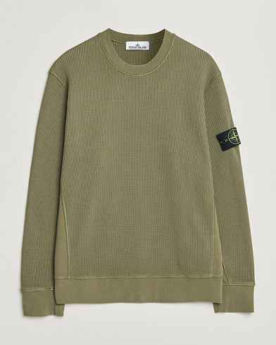 Stone Island Garment Dyed Cotton Old Effect Sweatshirt Musk at