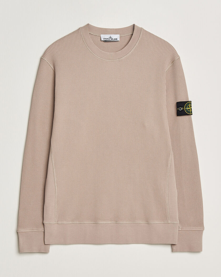 Stone Island Garment Dyed Fleece Sweatshirt Grey Melange at