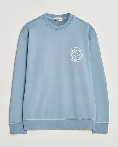 Stone Island Garment Dyed Fleece Sweatshirt Grey at CareOfCarl.com