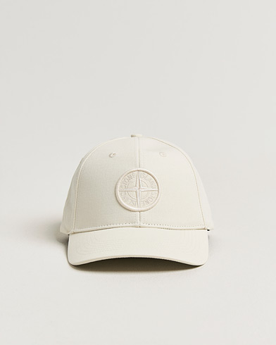 Stone Island Classic Cotton Logo Cap Ivory – White