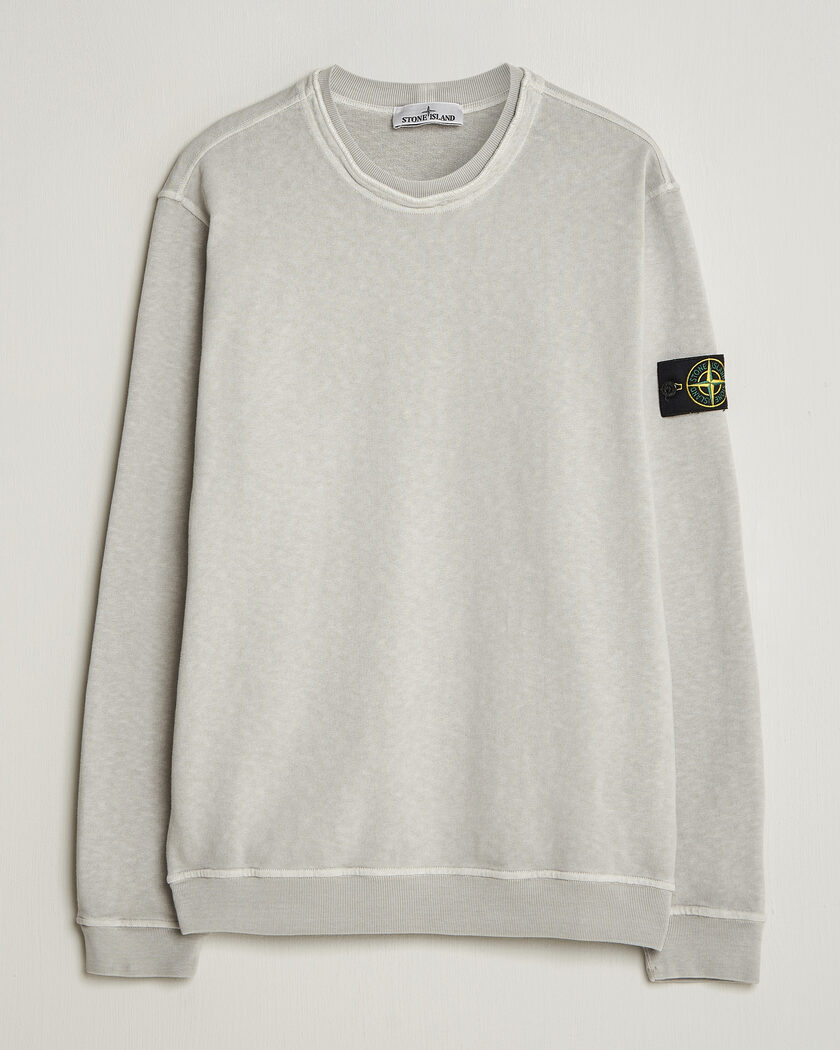 Stone Island Old Dyed Cotton Sweatshirt Pearl Grey – Grey