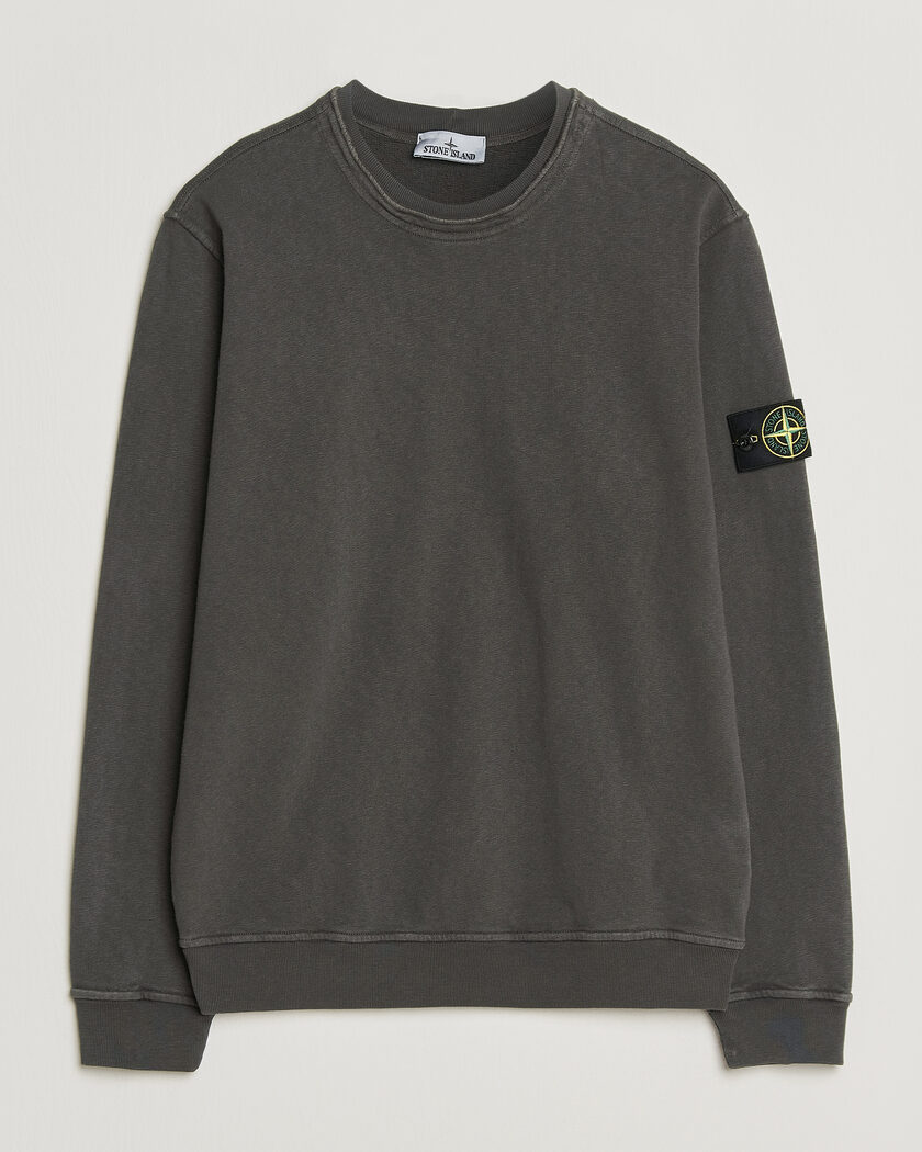 Stone Island Garment Dyed Fleece Sweatshirt Melange Grey at