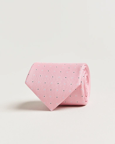 E. Marinella 3-Fold Printed Silk Tie Pink – Pink
