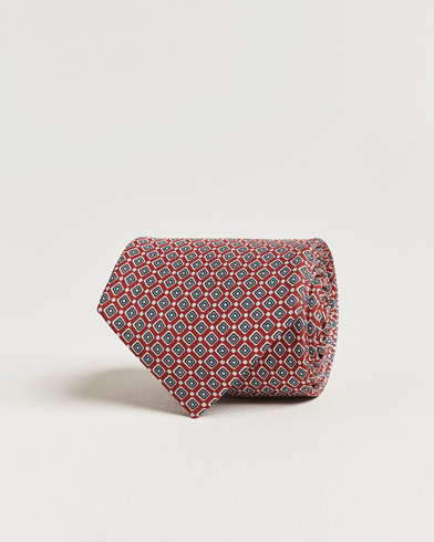 E. Marinella 3-Fold Printed Silk Tie Pink at CareOfCarl.com