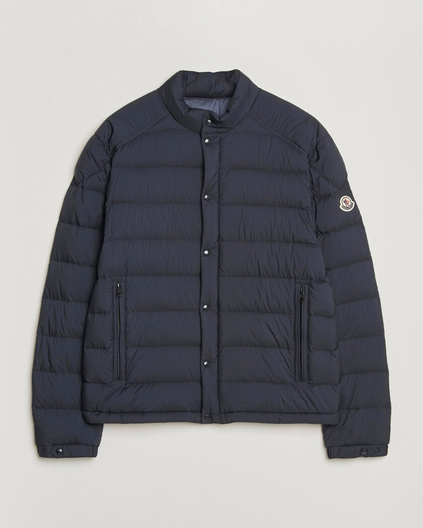 Moncler Chambly Down Shirt Jacket Navy at CareOfCarl.com
