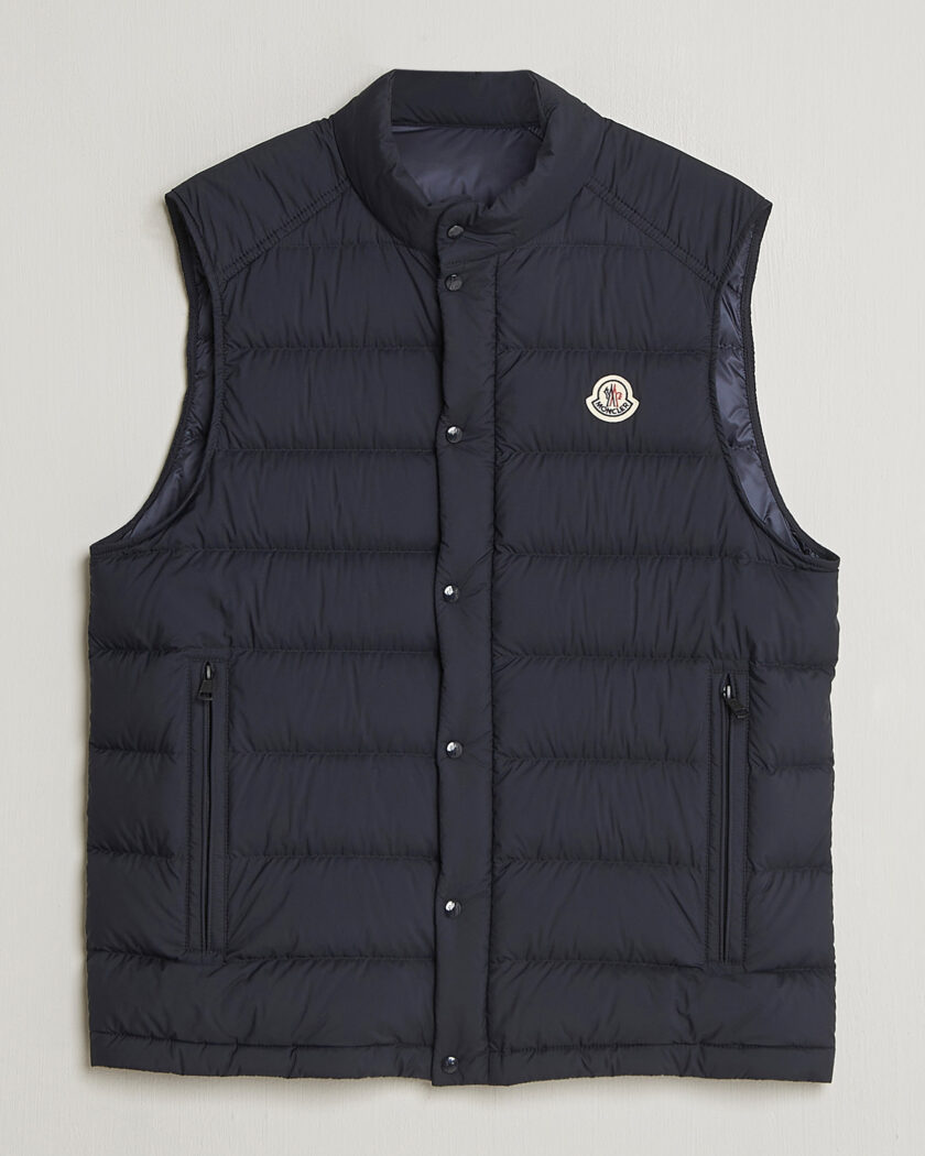 モンクレールMONCLER GUI GILETネイビー ベスト1(S) Moncler Gui Vest Navy at CareOfCarl.com