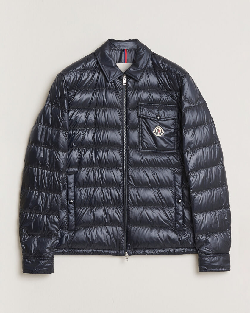 Incotex Seersucker Cotton/Silk Chore Jacket Navy at CareOfCarl.com